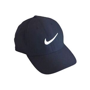 Nike Logo Baseball Hat Swoosh Black & White Cap Adjustable Velcro Strap UNISEX